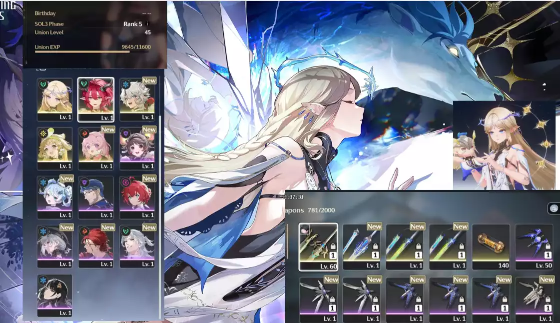 Ảnh (Tuyệt Phẩm vip)(SEA) UL45 Cartethyia c4r1 Trấn + Ciaccona + Verina + con lân sét